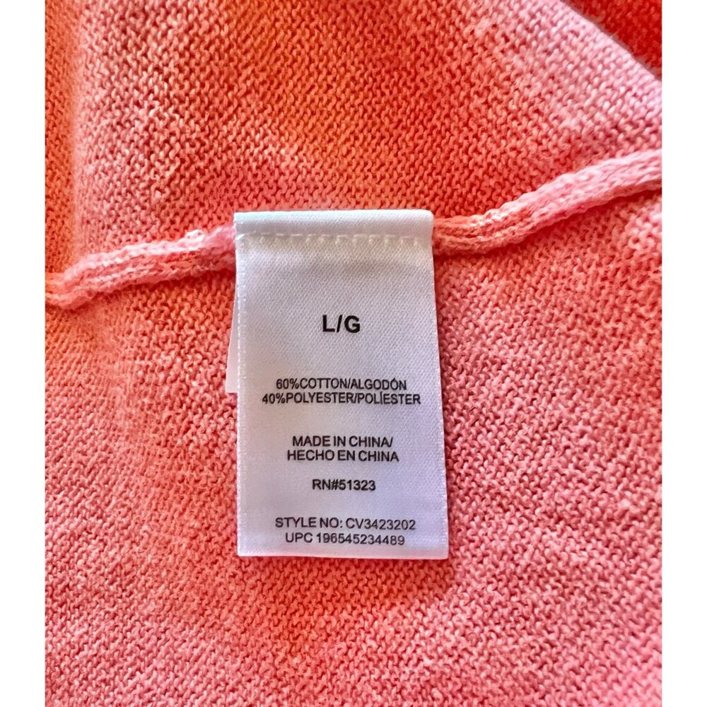 Vince Camuto Women’s Knit Shirt Size L Ocean Coral NWT Pull on - Picture 8 of 11